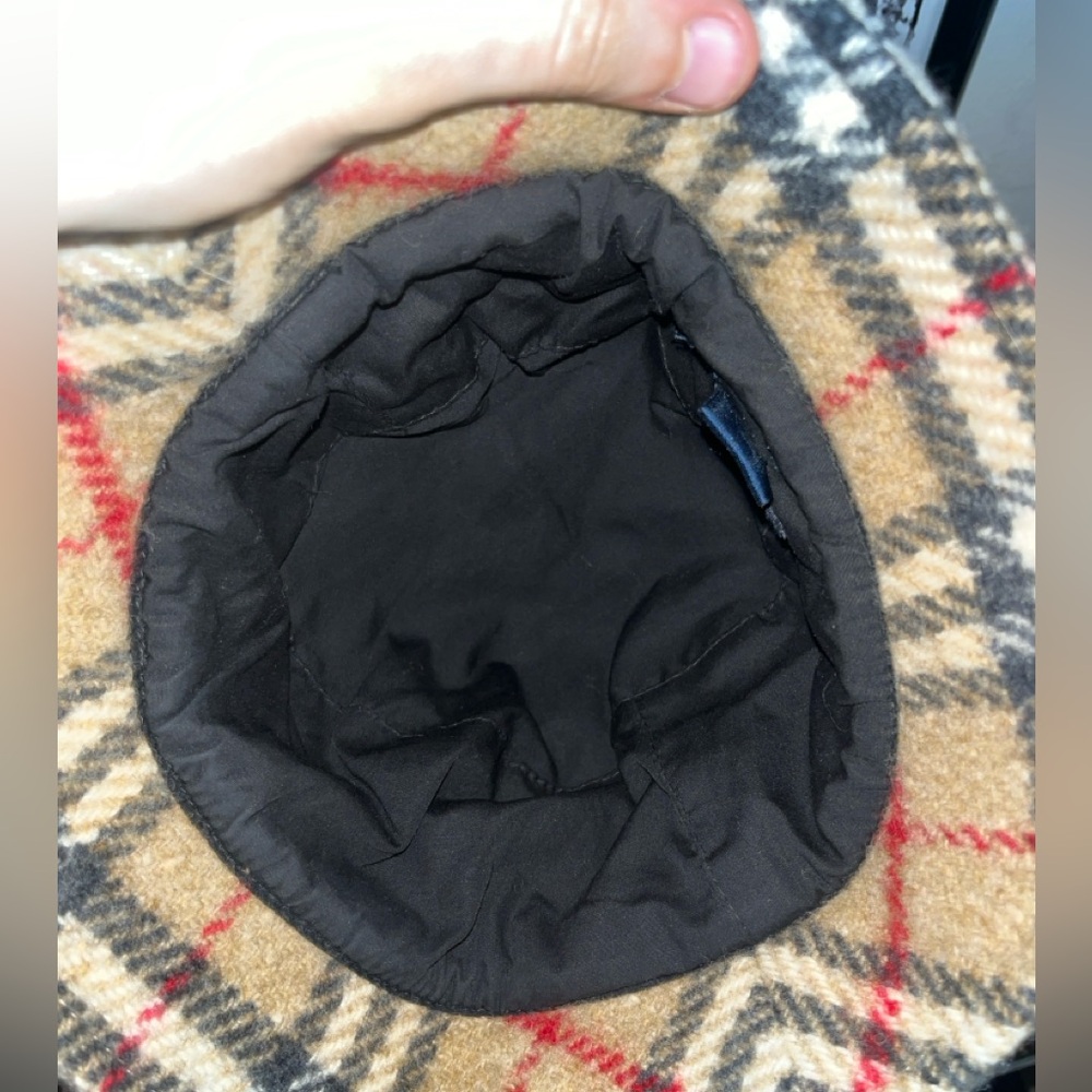 Burberry Nova Check Print 100% Wool Bucket Hat - Picture 3 of 4